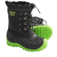 Kodiak Radley Snow Boots - Waterproof, Insulated (For Boys) in Black/Sonic Green - Closeouts