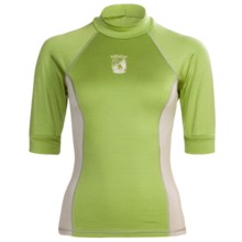 Kokatat Innercore Rash Guard Shirt - Short Sleeve (For Women) in Lime Fizz/Shale - Closeouts
