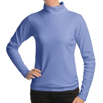 Kombi Midweight Technical Turtleneck - Long Sleeve (For Women) in Blue