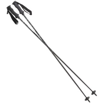Komperdell Pure Black Carbon Alpine Ski Poles - 110-135cm, Pair in See Photo