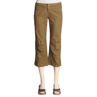 Kuhl Organic Cotton Capri Pants - Lace Insets (For Women) in Brown