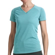 Kuhl Prima Shirt - V-Neck, Short Sleeve (For Women) in Glacier Blue - Closeouts