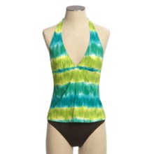 La Blanca by Rod Beattie Hola Ombre Tankini Swimsuit - 2-Piece, Halter (For Women) in Teal Print - Closeouts