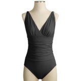 La Blanca by Rod Beattie Roman Holiday Swimsuit - Shirred Front, 1-Piece (For Women)
