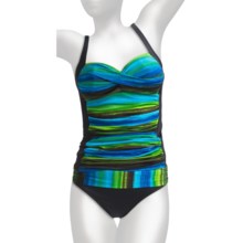La Blanca by Rod Beattie Sweetheart Tankini Swimsuit - 2-Piece, Shirred Hipster Bottoms (For Women) in Rainbow Royal Blue - Closeouts