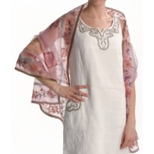 La Fiorentina Patchwork Wrap - Silk (For Women) in Pink - Closeouts