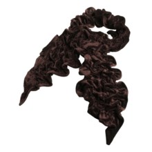 La Fiorentina Scrunch Scarf - Velvet (For Women) in Chocolate - Closeouts