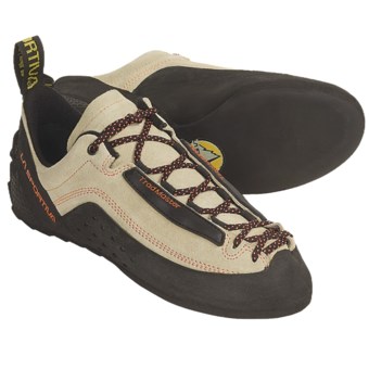 La Sportiva Tradmaster Climbing Shoes - Leather (For Men and Women) in Sand/Black/Orange