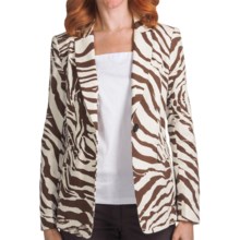 Lafayette 148 New York Antibes Canvas Cloth Mackenzie Jacket (For Women) in Coconut Multi - Closeouts