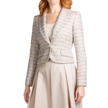 Lafayette 148 New York Aretha Jacket - Madeleine Weave (For Women) in Dusty Pink Multi - Closeouts