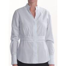 Lafayette 148 New York Bettina Shirt - Cotton, Long Sleeve (For Women) in Light Blue Multi - Closeouts