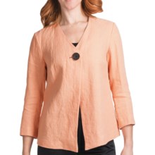 Lafayette 148 New York Catalina Laguna Linen Jacket - 3/4 Sleeve (For Women) in Seas - Closeouts