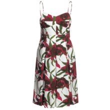 Lafayette 148 New York Clarise Dress - Spaghetti Strap (For Women) in Poppy Multi - Closeouts