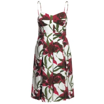 Lafayette 148 New York Clarise Dress - Spaghetti Strap (For Women) in Poppy Multi
