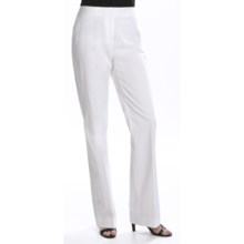 Lafayette 148 New York Classic Sateen Pants - Stretch Cotton (For Women) in White - Closeouts