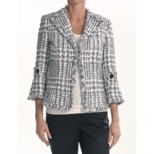 Lafayette 148 New York Corina Jacket - Frolic Fringe Cloth (For Women) in Navy Multi - Closeouts