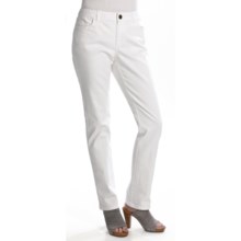 Lafayette 148 New York Corsica Power Stripe Skinny Jeans - Back Seam (For Women) in White - Closeouts