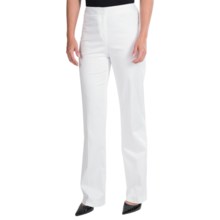 Lafayette 148 New York Cotton Sateen Pants (For Women) in White - Closeouts