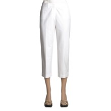 Lafayette 148 New York Crop Pants - Cotton Sateen (For Women) in White - Closeouts