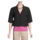 Lafayette 148 New York Cropped Jacket - Cotton, Notched Collar, 3/4 Sleeve (For Women)