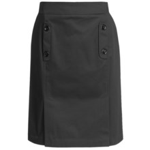 Lafayette 148 New York Jody Skirt - Cotton Sateen (For Women) in Black - Closeouts