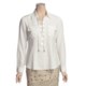 Lafayette 148 New York Lace-Up Blouse - Matte Silk, Long Sleeve (For Women)