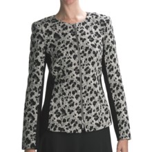 Lafayette 148 New York Leon Majestic Leopard Jacket - Jacquard (For Women) in Black Multi - Closeouts
