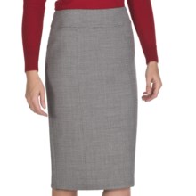 Lafayette 148 New York Lola Wool Skirt - Optical Crepe (For Women) in Black Multi - Closeouts