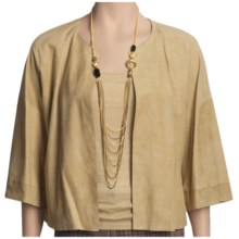 Lafayette 148 New York Mandy Jacket - Suede, 3/4 Sleeve (For Women) in Hemp - Closeouts