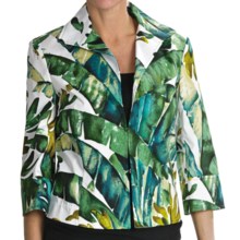 Lafayette 148 New York Marlo Jacket - 3/4 Sleeve (For Women) in Grass Multi - Closeouts