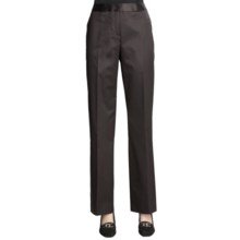 Lafayette 148 New York Pants - Glossy Suiting (For Women) in Espresso - Closeouts