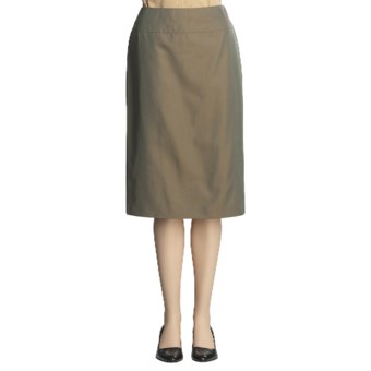 Lafayette 148 New York Pencil Skirt - Iridescent Fatigue (For Women) in Olive Iridescent