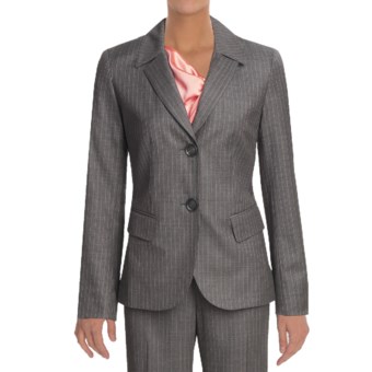 Lafayette 148 New York Pinstripe Jacket - Wool (For Women) in Dark Nickel Multi