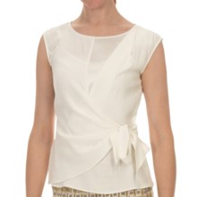 Lafayette 148 New York Rina Shirt - Matte Silk, Sleeveless (For Women) in Cloud - Closeouts