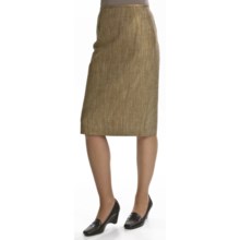 Lafayette 148 New York Slim Golden Skirt - Linen Basket Weave (For Women) in Multi - Closeouts