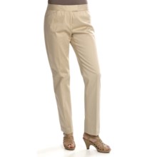 Lafayette 148 New York Slim Leg Pants - Stretch Cotton (For Women) in Stone - Closeouts