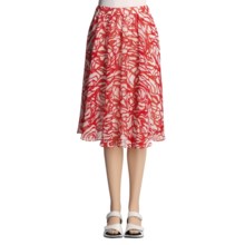 Lafayette 148 New York Spring Daisy Skirt - Crinkled Print (For Women) in Flame Multi - Closeouts