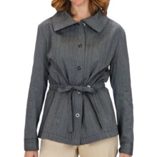 Lafayette 148 New York Static Stripe Jacket - Stretch Cotton (For Women) in Black Multi - Closeouts