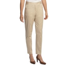 Lafayette 148 New York Stretch Sateen Pants - Slim Leg (For Women) in Stone - Closeouts