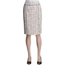 Lafayette 148 New York Tweed Skirt - Double Back Vent (For Women) in Daiquiri Multi - Closeouts