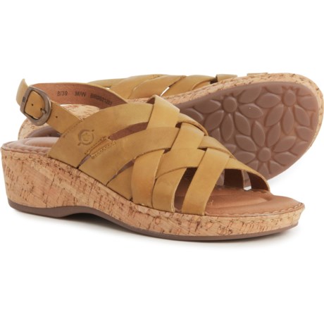 Born Laila Sandals - Leather (For Women) - Yellow (6 )