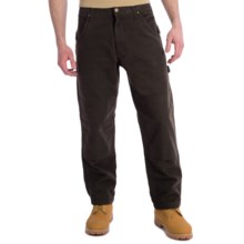 Lakin Mckey Canvas Duck Dungaree Work Pants - Flannel-Lined, Relaxed Fit (For Men) in Black - Closeouts