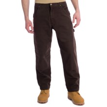 Lakin Mckey Canvas Duck Dungaree Work Pants - Flannel-Lined, Relaxed Fit (For Men) in Dark Brown - Closeouts