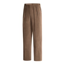 Lambourne English Corduroy Pants - Robust, Double Pleats (For Men) in Mushroom - Overstock