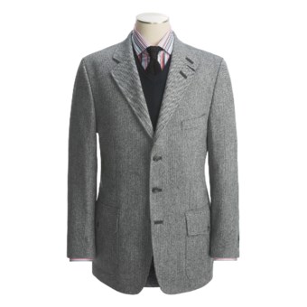 Lambourne Herringbone Wool Sport Coat - Action Back (For Men) in Grey