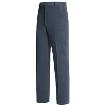 Lambourne Stretch Moleskin Pants - Flat Front (For Men) in Navy