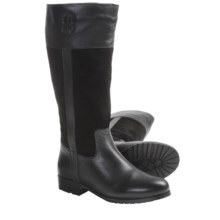 Lamo Brittany Tall Boots - Suede-Leather, Sheepskin-Lined (For Women) in Black - Closeouts