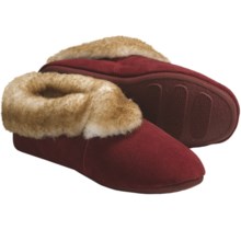 Lamo Carmen Sheepskin Slippers - Suede (For Women) in Burgundy - Closeouts