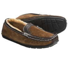 Lamo Halifax Slippers - Leather-Suede, Sheepskin Lining (For Men) in Chestnut - Closeouts
