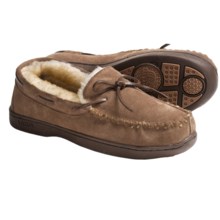 Lamo Mockaroo Slippers - Suede, Sheepskin Lining (For Men) in Chestnut - Closeouts